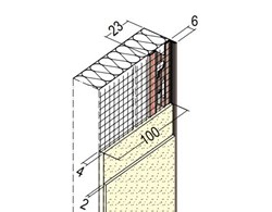 Putzabschlussprofil WDVS / PVC & Gewebe